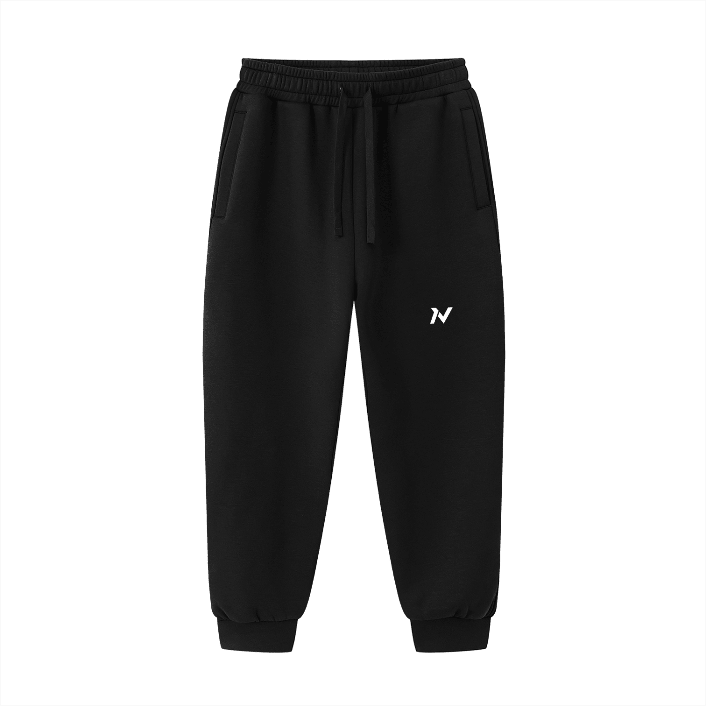 Iron Vault Drawstring Joggers — Black - Iron Vault Gym Clothing