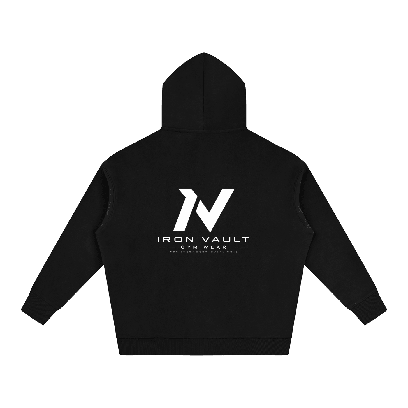 Iron Vault Oversize Fleece Hoodie — Black - Iron Vault Gym Clothing