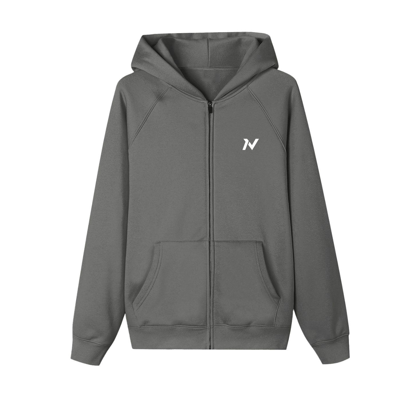 Iron Vault Zip - Up Fleece Hoodie — Black - Iron Vault Gym Clothing